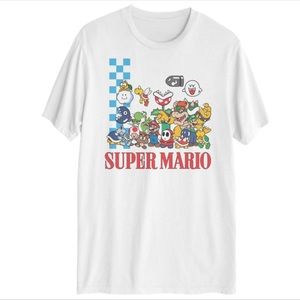 Nintendo Super Mario Short Sleeve Graphic T-shirt - White, Size: Medium